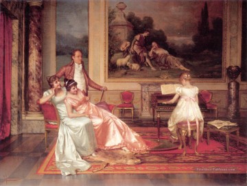 La Récital de Piano dame Vittorio Reggianini Peinture décoratif